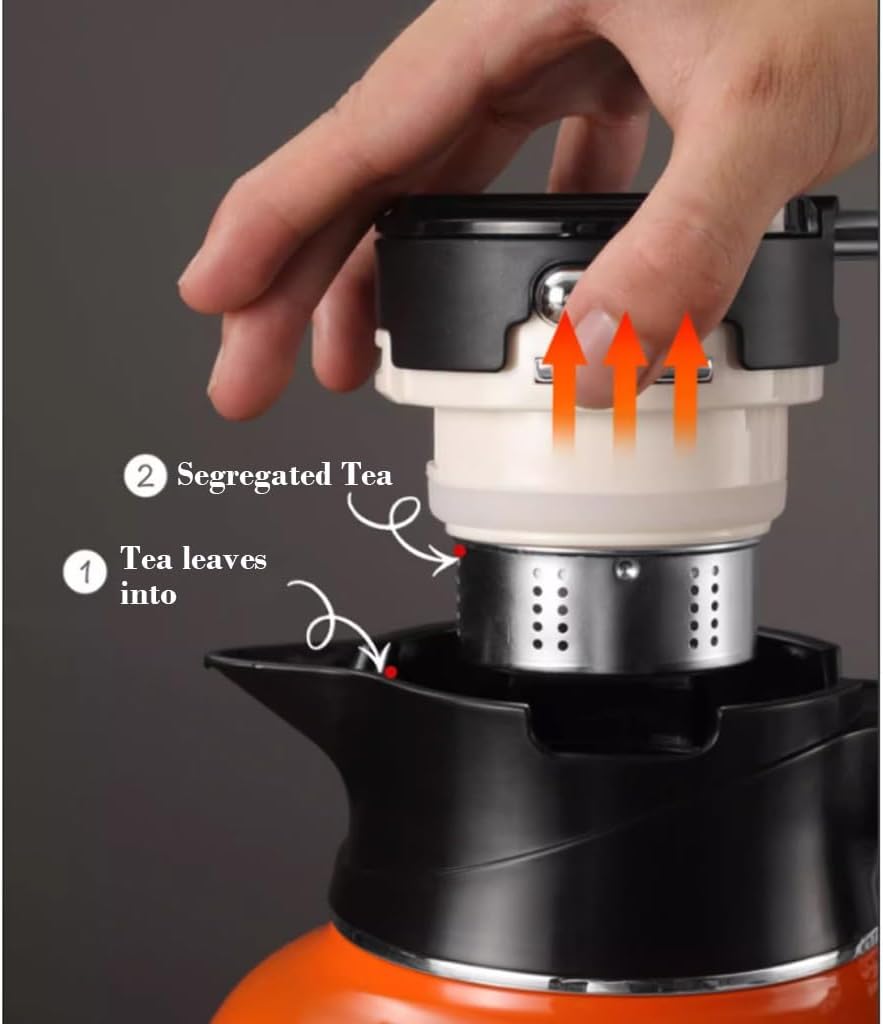 1.8L/60ozステンレス鋼ホットコーヒーボトル、 セラミックライナー付き保温ティーポット、 断熱コーヒー水＆飲料ディスペンサー