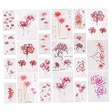 OSOLADY 21個 防水 ステッカー 一時的な体 一時的な フラワーステッカー の シール 花の の 花の のり