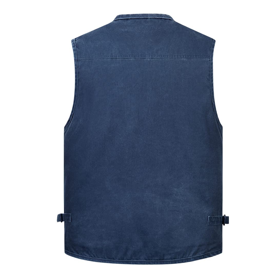 Gilet Da Uomo In Cotone Multitasche Molte 14 Tasche Giacche Senza Maniche Gilet Da Esterno