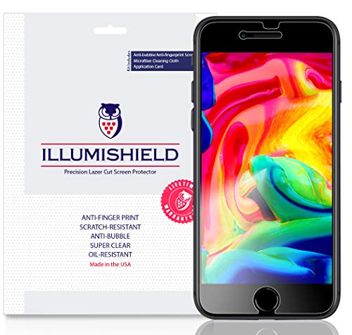 iLLumiShield Screen Protector Compatible with Apple iPhone SE (2020)(3-Pack) Clear HD Shield Anti-Bubble & Anti-Fingerprint PET Film