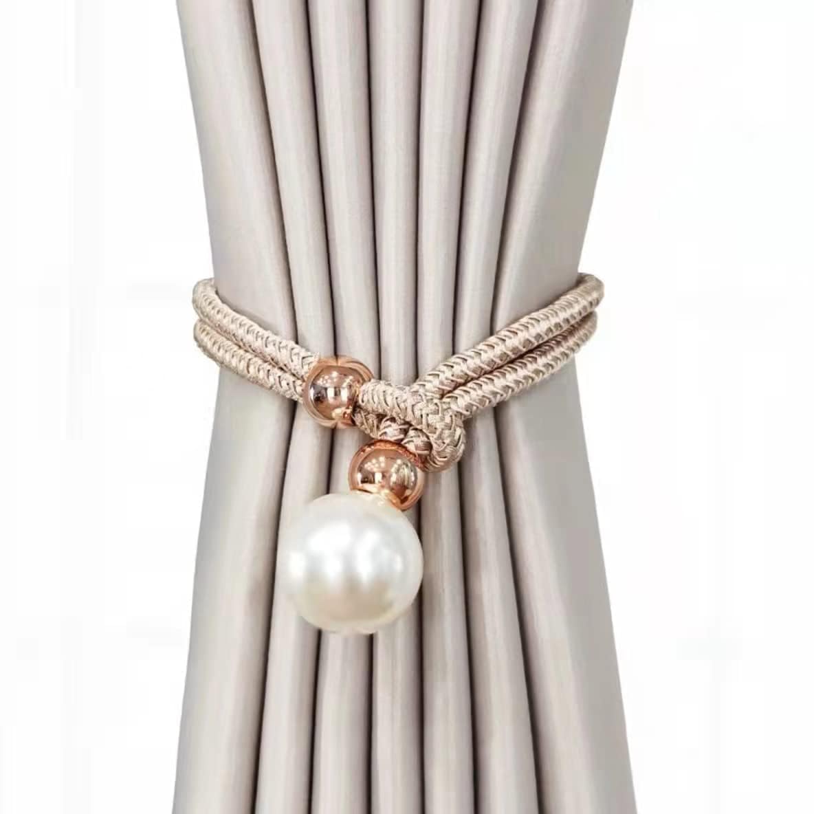 Adjustable Braided Rope Curtain Tiebacks with Decorative Hanging Ball Design – Curtain Holdbacks for Drapes, Windows & Door Curtains for Living Room Bedroom Office – Grey (Set of 2)-image-30