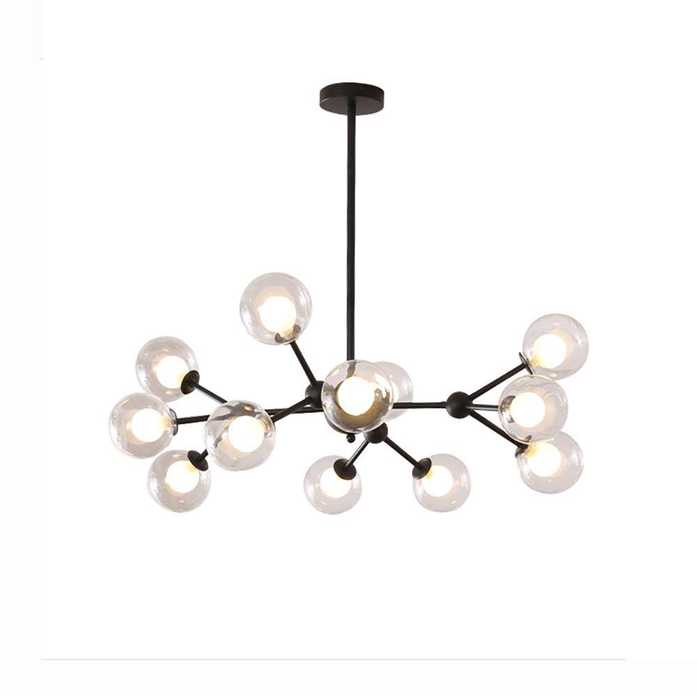 Luminaire Suspendu Réglable pour Plafond Bas ou Haut Éclairage Moderne Noir G9 - 7