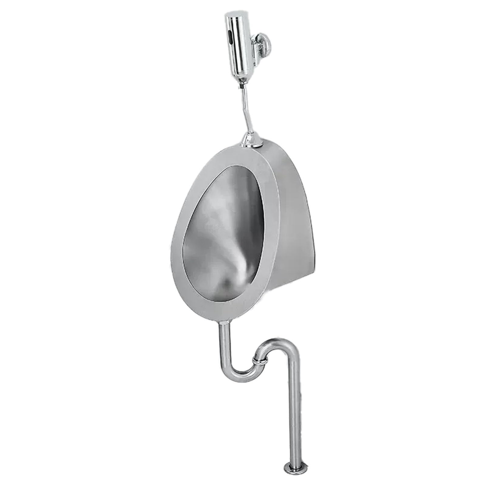 OTQEFTN 304 Stainless Steel Urinal, Men's Wall Mounted Sensor Urinal, Commercial Splash Proof Toilet with Automatic Flush System, for Bathrooms, Public Places