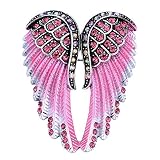 YACQ Women's Guardian Angel Wing Brooch Pins & Pendants 2 in 1 - Scarf Holders - 2 x 1 inch - for Bl