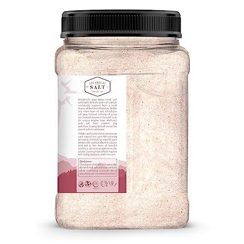 La Salt Co Kashmir 2.5 Lbs Pink Himalayan Salt Jar, X-Fine | 100% Pure, Food Grade With 84 Trace Minerals | Kosher Certified, Vegan, Non-Gmo, & Cruelty-Free #TOP4