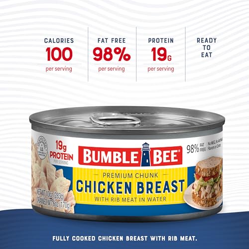 Image of Bumble Bee Chicken Breast with Rib Meat in Water, 10 oz (Pack of 12)