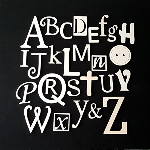 Nursery Alphabet Wall Decor, Wooden Alphabet Letters Set, X-large, Wall Hanging, Nursery Decor, Alphabet Wall, ABC Wall, Mixed, Unpainted Letters