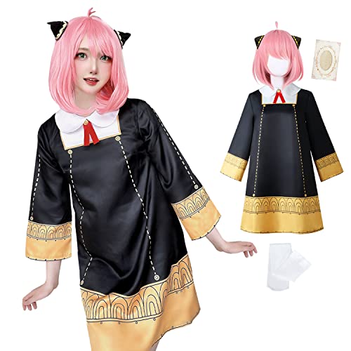 SPY×FAMILY スパイファミリー アーニャ 風 コスプレ ウィッグ付き ハロウィン コスチューム 衣装