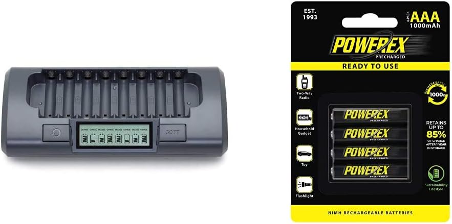 Powerex MH-C800S 8-Cell Smart Charger for AA / AAA NiMH / NiCD,Grey : Electronics