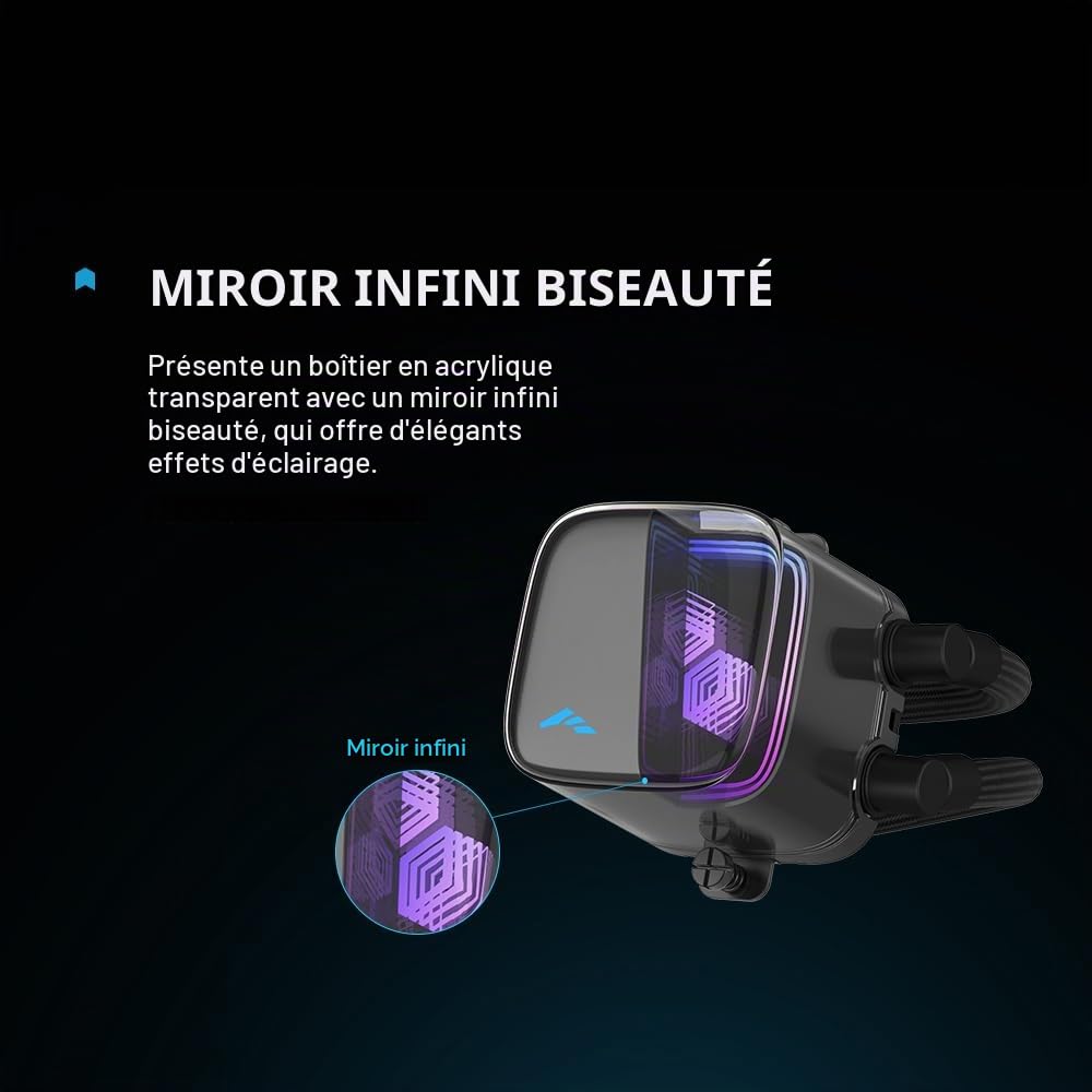 Watercooling SAMA L70 360mm ARGB, Miroir Infini, Intel/AMD, Noir