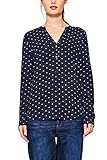  edc by ESPRIT Damen 107CC1F008 Bluse, Blau (Navy 400), Large