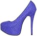 Pleaser Women's Teeze-06R/RYBLSA-RS Platform Pump,Royal Blue Satin RS,6 M US