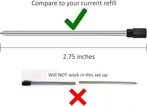 Miniatura 5 de 15 mini repuestos de bolígrafo D1 compatibles con bolígrafos cristalinos Swarovski tinta de flujo suave embalaje a granel negro