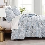 SouthShore FINE LINENS Pure Melody Collection - Premium Quality, Soft, Wrinkle, Fade, & Stain Resistant, Easy Care, Oversized Duvet Cover Set, Full / Queen, Aqua