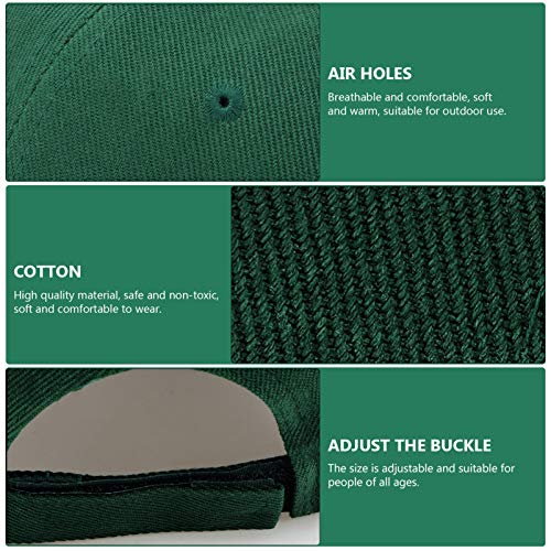 ABOOFAN Chapéu Trevo de Quatro Folhas Boné de Beisebol St. Boné de Baseball Patricks Day Green Algod