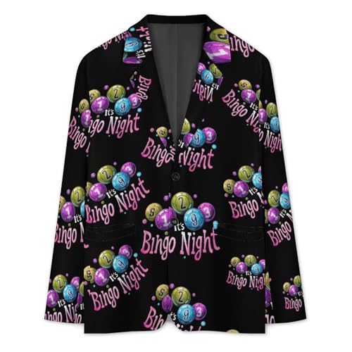 It's Bingo Night Men's Blazers Jacket Slim Fit Business Sport Coat Two Buttons Casual Suit Jacket for Work Party3