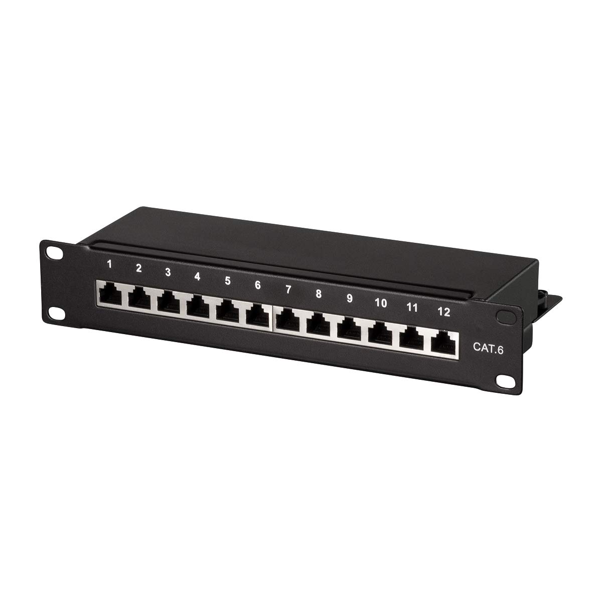 LogiLink Professional Cat.6 (250 MHz) panel krosowy - panel rozdzielczy, 10", STP (ekranowany) 12-portowy (RJ45)