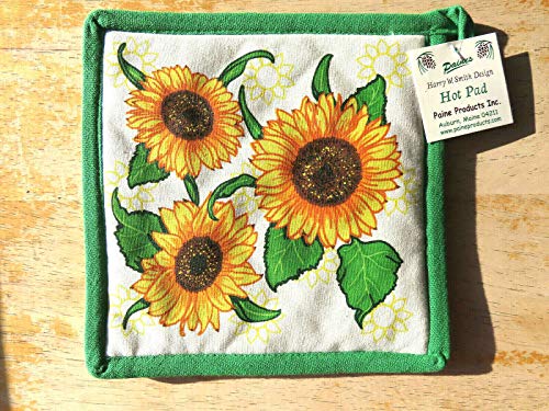 Paine's Sunflower Pot Holder hot pad screen printed