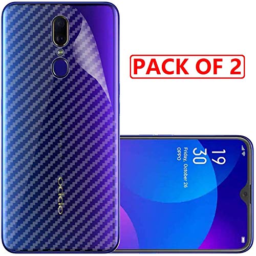 Image of Compatible with (Pack of 2) Oppo F11 Back Screen Protective Film Carbon Fiber Skin Transparent Screen Guard Sticker