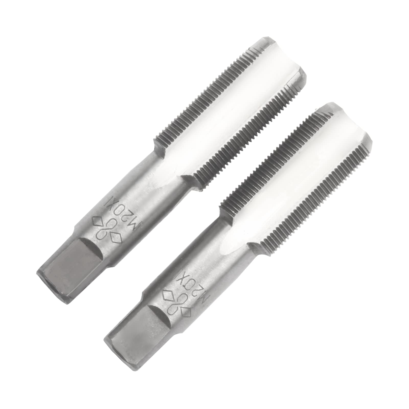 Aceteel M20 X 1.0 Metric Hand Tap, Right Hand M20 X 1.0mm Threading Hand Tap 1Pair