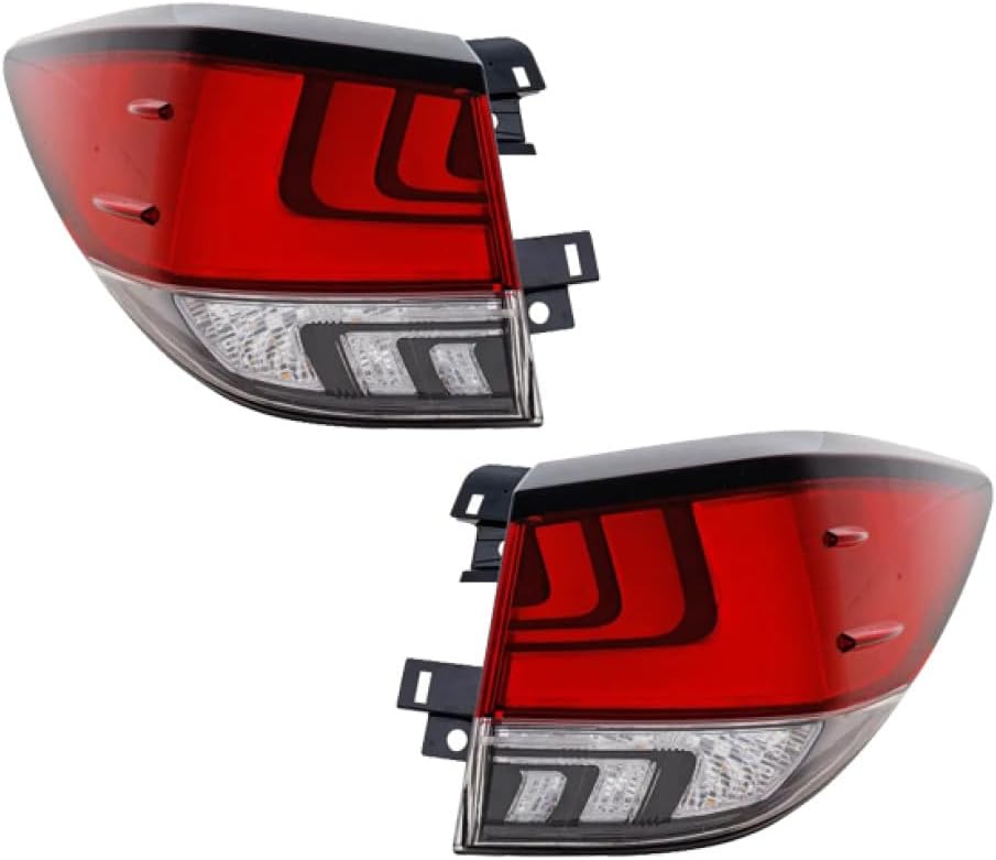 KarParts360 For Lexus RX350/RX350L 2020 2021 2022 Tail Light Assembly Driver Side | CAPA | Outer | LED | Clear and Red Lens | For Models With Signal Light | Replacement For LX2804145 | 81560-0E260