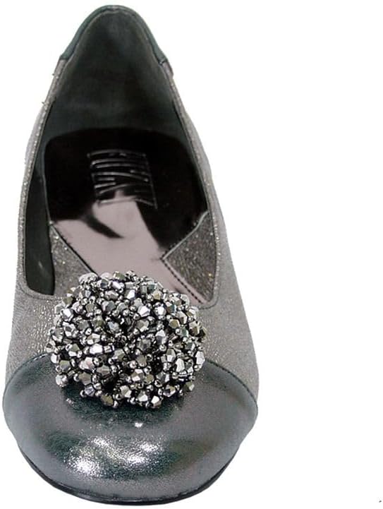 Andie Women Wide Width Slip-On Ballet Dress Flats Shoes 5 X-Wide Pewter