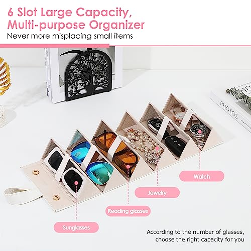 Image of MoKo Sunglasses Organizer, Travel Glasses Case Storage Portable Sunglasses Storage Case for Women Men