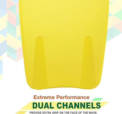 Miniatura 4 de Body Glove Classic 37 Inch Bodyboard - EPS Core, Crescent Tail, Dual Channels, Wrist Leash Included, Graphic Deck, for Kids and Young Adults