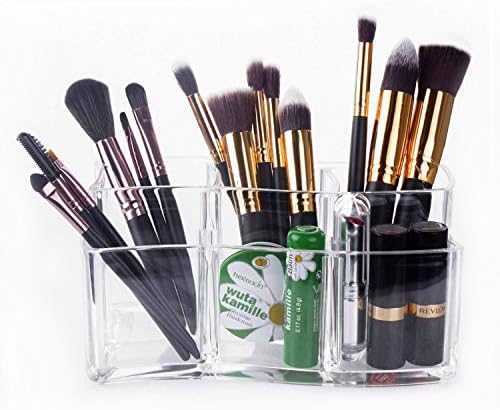Makeup Brush Holder  Czemo Acrylic Makeup Organizers Cosmetic Brush Cylinder Clear (2)