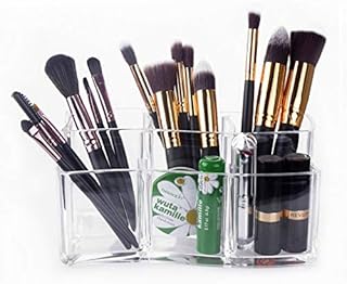 Makeup Brush Holder  Czemo Acrylic Makeup Organizers Cosmetic Brush Cylinder Clear (2)