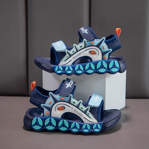 IWIHMIV Toddler Non Slip Sandals Boys Adjustable Strap Open Toe Summer Outdoor Thick Sole Sport Beach Sandals3