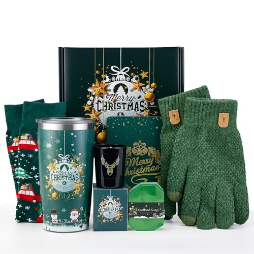 Christmas Gift Basket for Women Men Merry Christmas Xmas Gift Basket Ideas Unique Xmas Present with...