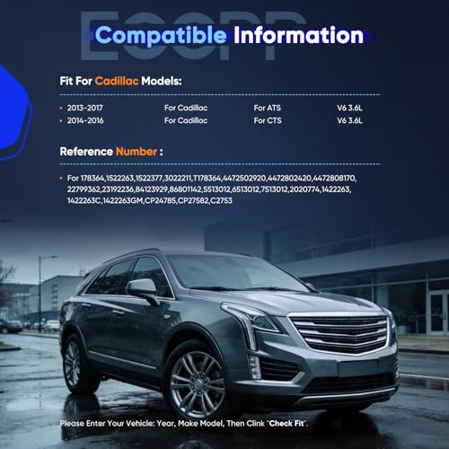 Image of ECCPP AC Compressor for Cadillac ATS 3.6L 2013-2015 for Cadillac CTS 3.6L 2014-2015 AC Compressor with Clutch