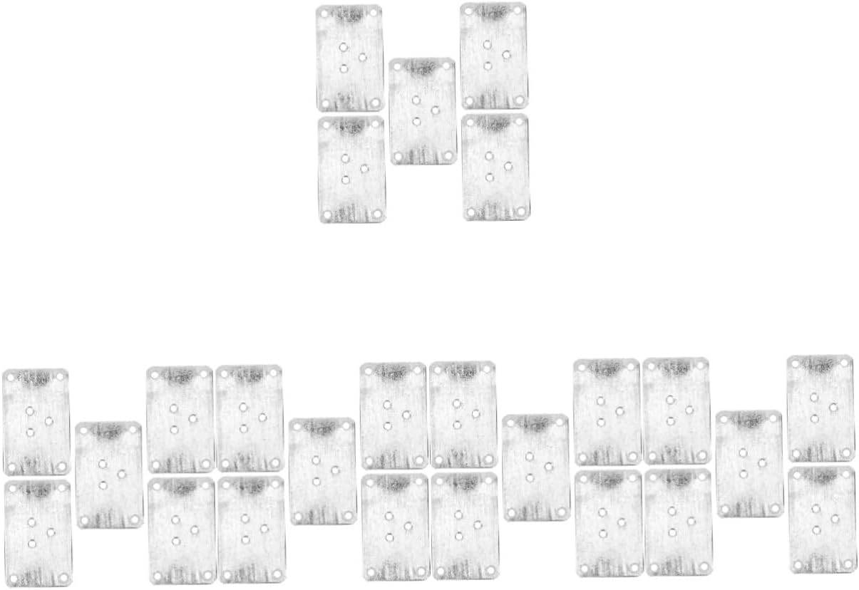 25pcs Flat Leg Mounting Plates Furniture Leg Attachments for Tables Mounts