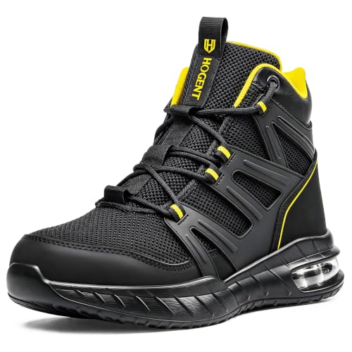 Hogent Steel Toe Boots for Men, Cushioned Safety Work Shoes - image 1