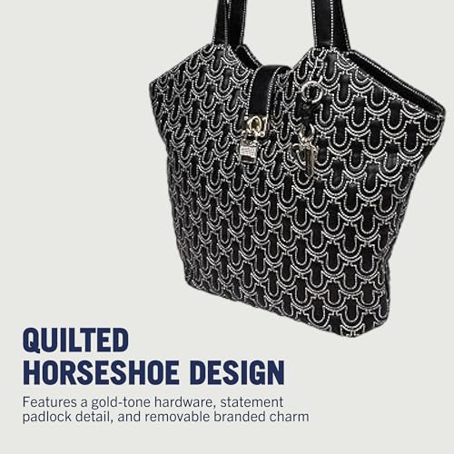 Bolso Tote True Religion con detalle de candado negro miniatura 3