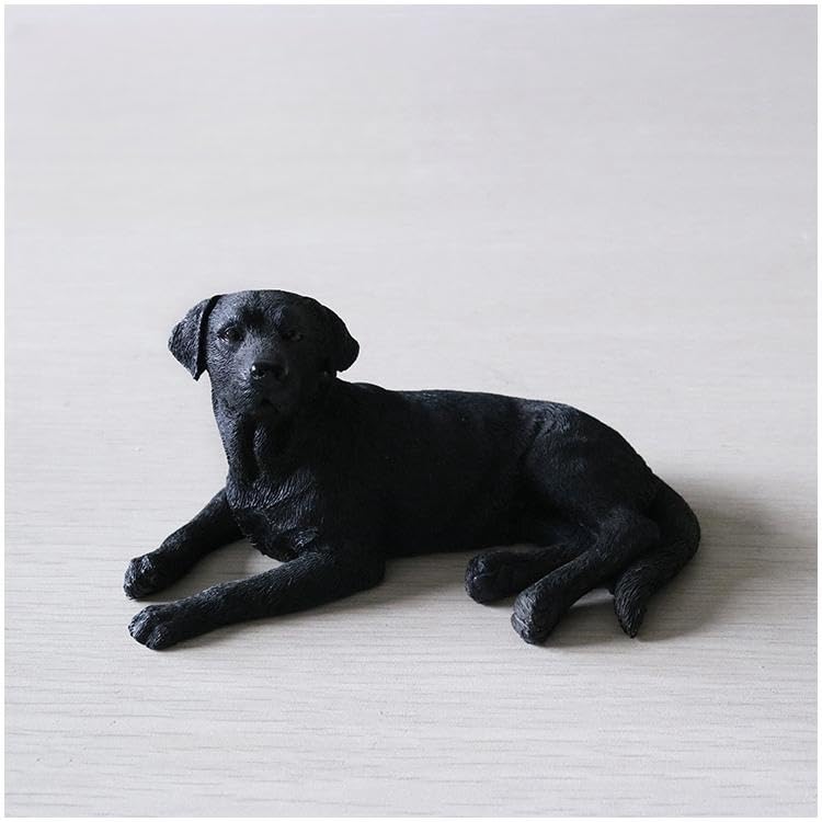 Figurine Labrador Retriever AMITD en résine noire réaliste pour collectionneur - 7