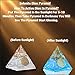 Selenite Glow Orgone Pyramid, Handmade Selenite Crystal Pyramid for High Frequency Vibration, Powers of Manifestation,Crystals and Healing Stones for Promotes Peace and Calmness, Orgonite Pyramids