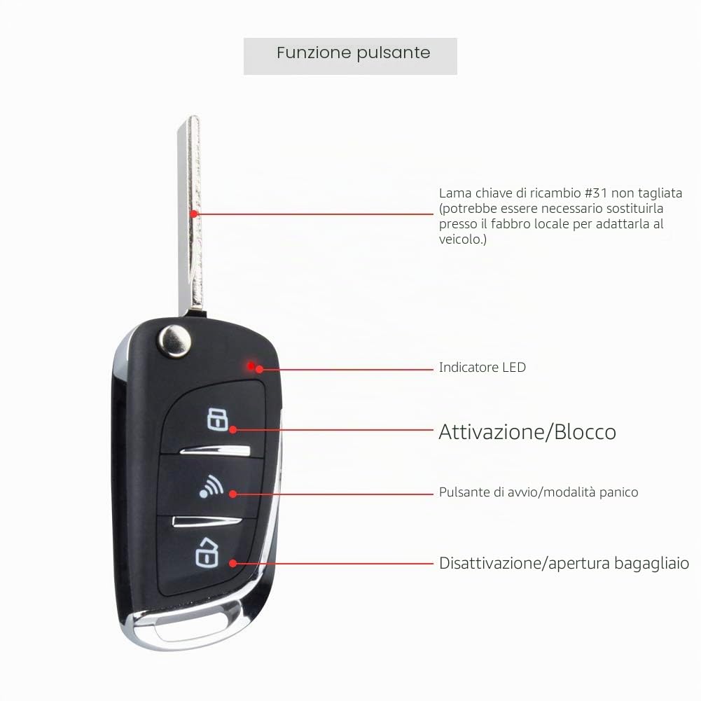 EASYGUARD EC003N-V Sistema di allarme di sicurezza per auto con PKE passivo keyless entry motore remoto start stop keyless go system versione universale DC12V
