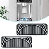 2Pack Refrigerator Drip Catcher Tray, Cuttable Silicone Fridge Drip Tray Protects Ice and Water Disp