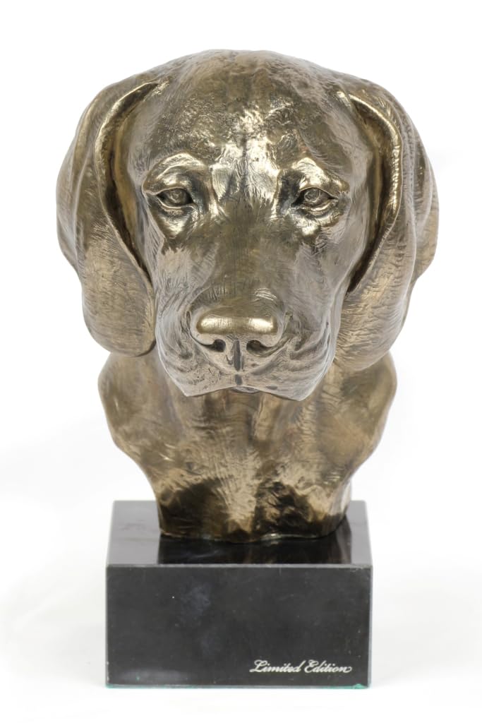 Art-Dog Dog Marble Statue - Unique Edition ArtDog Collection - Handmade Cold Cast Bronze Sculpture for Dog Lovers Indoor– Dog Figurine – Statue Weimaraner