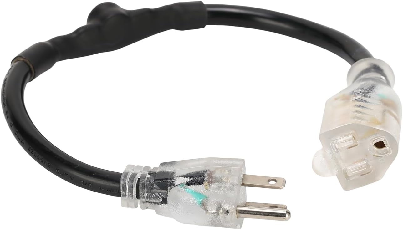 MEASUREMAN Thermostat for Heat Cable, Outdoor 120V Automatic On/Off at 37°F & 50°F, 15A Industrial Grade Weatherproof Power Cord, 16 Inch, Easy Install for Roof & Gutter De-Icing