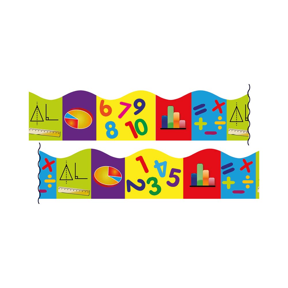 SuperStickers Maths Display Borders Classroom Trimmers, Multicoloured