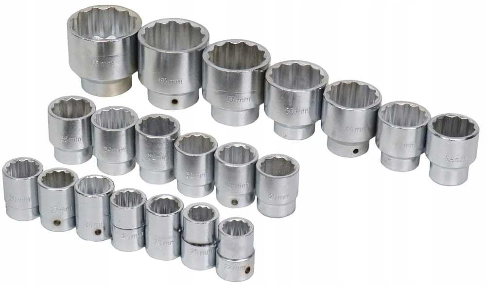 Kit set 26 Chiavi a Bussola 3/4" e 1" pollice boccola grande 21-65mm Cricchetto per auto camion trattore