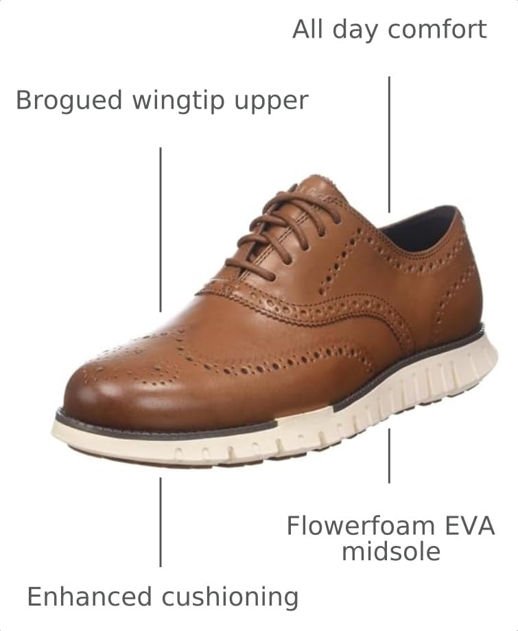 Image of Cole Haan Men's Zerogrand Remastered Wingtip Oxford