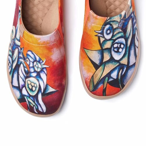 UIN Zoltan Women's Art Travel Shoes Comfort Slip On Loafers Lightweight Fashion Sneaker4