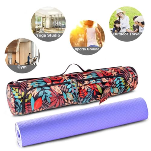 Yoga Mat Carrier with Pockets, Portable Exercise Bag - Bottle Pocket & Wet Compartment - For Women & Men - Image 4