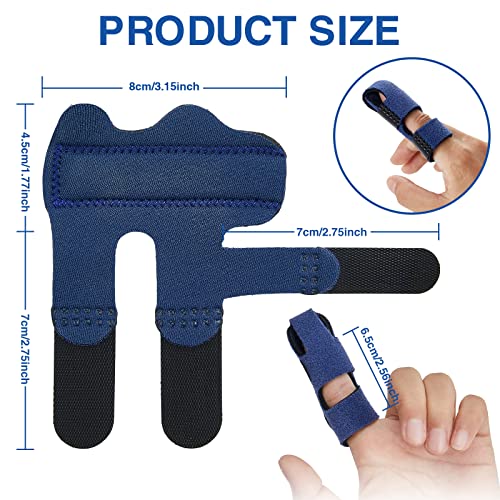 Echify Stecche per Dita Aggiornate - 2 Pezzi Tutore per Dito Supporti per Dita a Copertura Totale Stecca per Dito Grilletto Supporto per Dita per Artrite & Immobilizzazione Delle Nocche Rotte - 2