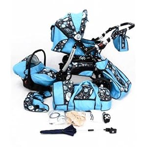 Best For Kids kinderwagen 3 in 1 combi-kinderwagen (blauw)