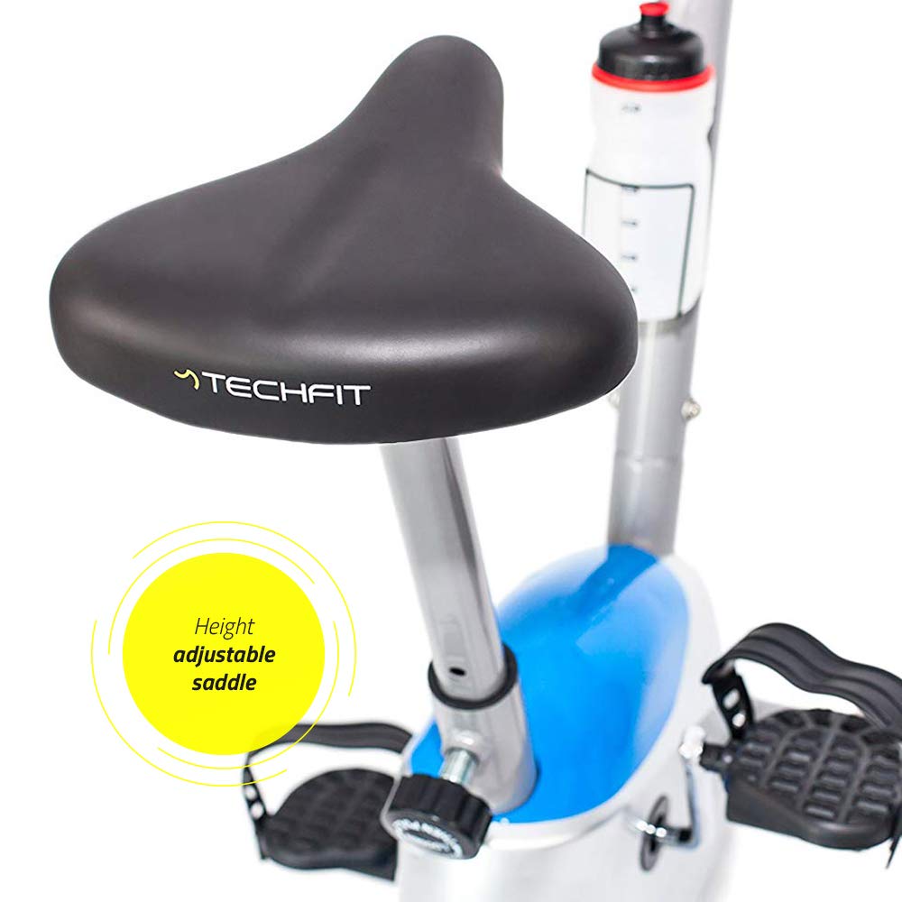 TechFit VeloCity rower magnetyczny do ćwiczeń fitness, urządzenie cardio z regulowanym siodłem, czujnikami tętna i monitorem LCD